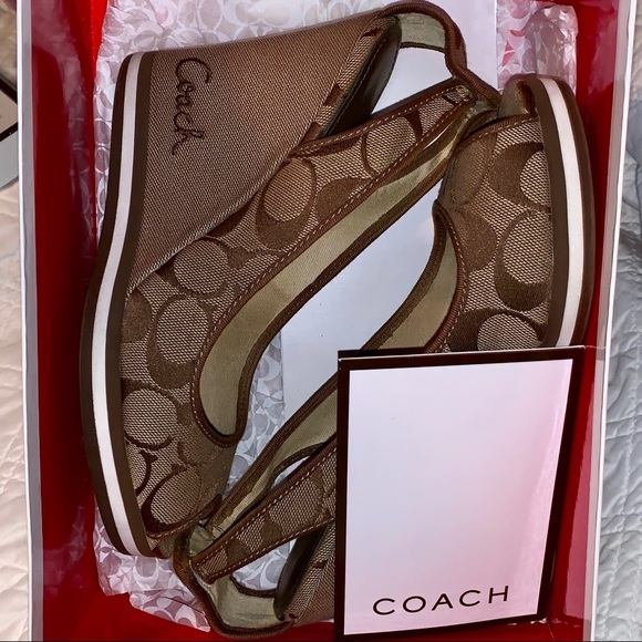 Coach Tarrah Wedges 7.5 Med W Original Box - Picture 3 of 8